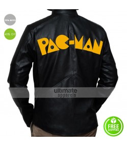 Pac-Man Game Leather Jacket For Men/Women